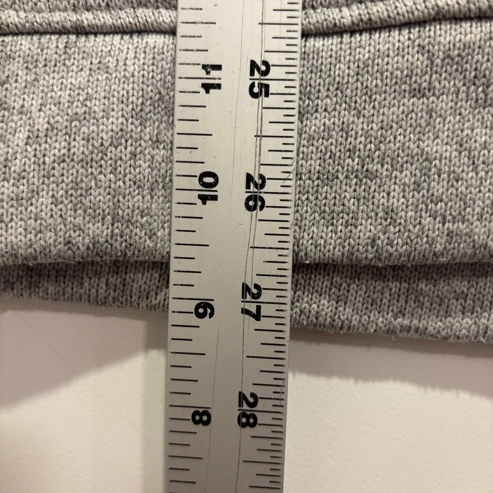 Eddie Bauer Mens Gray Quarter Snap Mock Neck Knit Pullover Sweater Size Medium